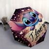 Stitch,Love Automatic folding umbrella, 8 ribs portable foldable design, best choice for business and going out, birthday, Halloween, Christ