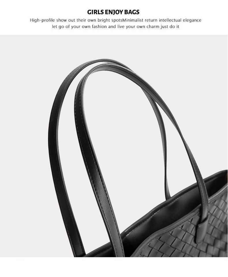 Trendy High-Capacity Woven Tote: 2025 Women's Crossbody & Shoulder Handbag