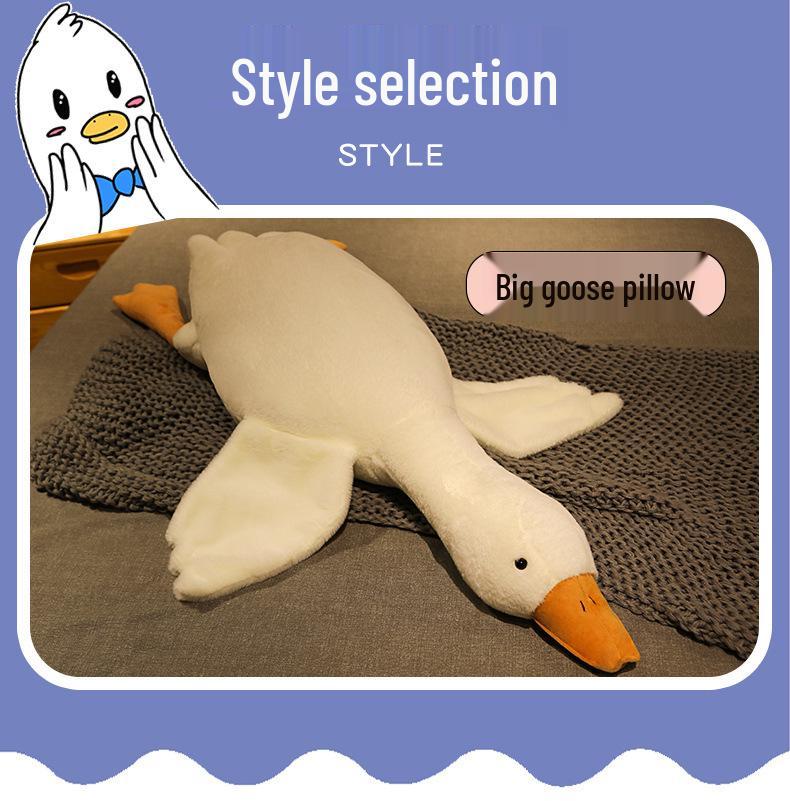 Cute White Goose Feather Plush Duck Hug Pillow Doll - Perfect Birthday Gift for Girls