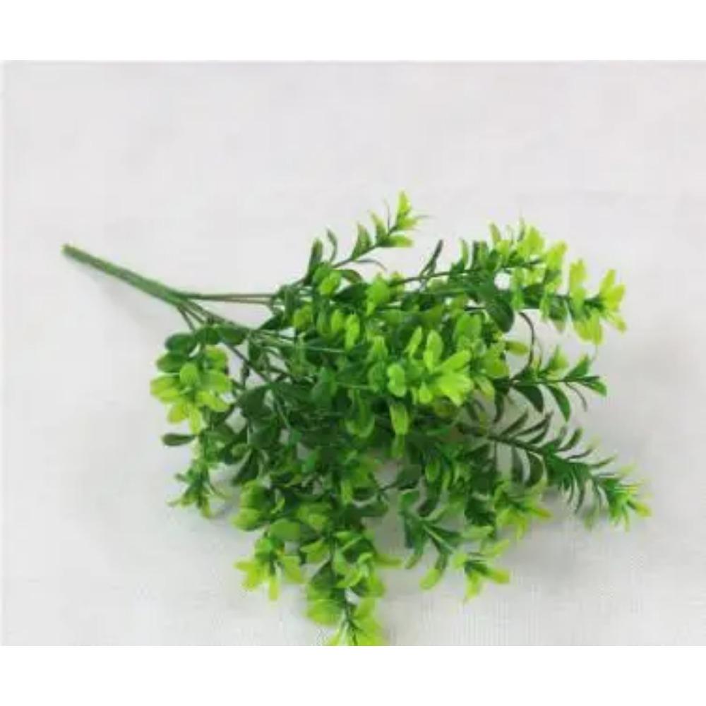 YO CHO Artificial Plants Plastic Twigs Green Grass Fake Plants Twigs Leaves Grass Flower Arrangement Wedding Party Home Decor