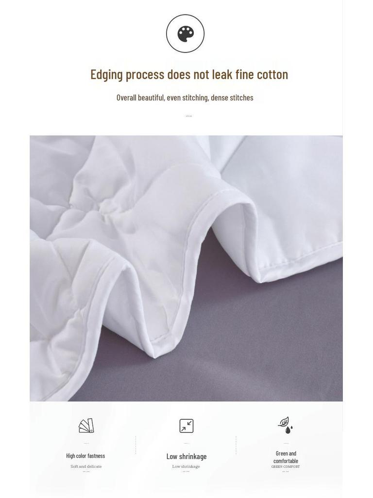 Hotel Summer Washable Pure White Cooling Quilt – Comfortable, Airy Feather Silk Core for Air Conditioning