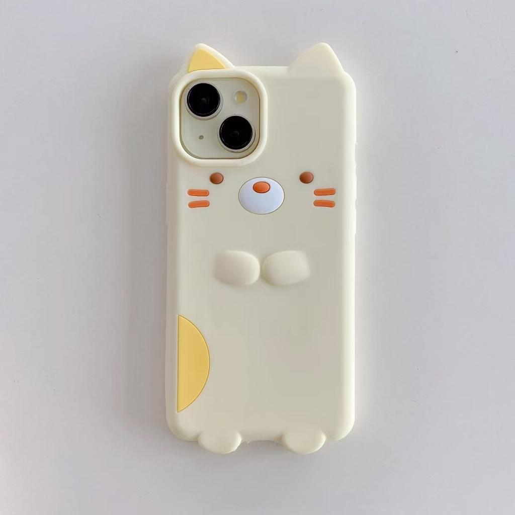 3D Cute Cartoon Animal Soft Silicone Case for IPhone 16 15 14 13 12 Pro Max 16Pro IPhone16 I Phone I16 Kawaii Women Girls Cover