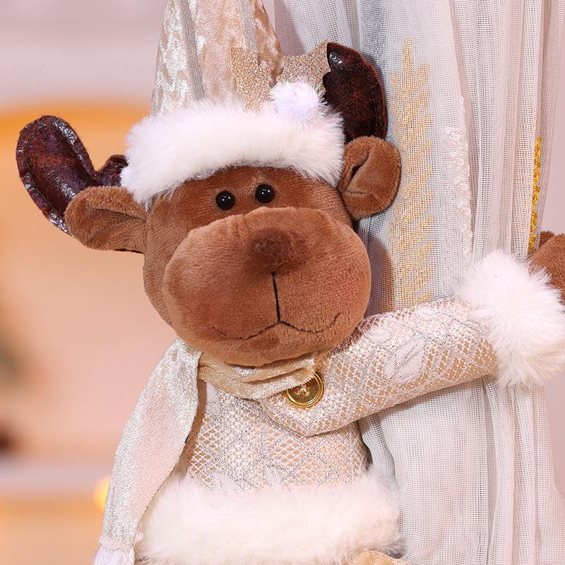 Kreative Weihnachts-Raffhalter: Schneemann & Alter Mann Cartoon Ornamente
