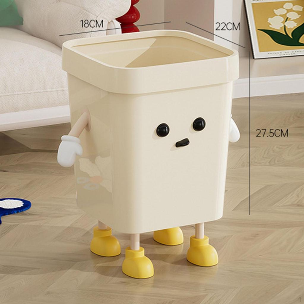 Kreativer offener Mülleimer, Cartoon-robuster multifunktionaler süßer Mülleimer für den Schlafsaal,