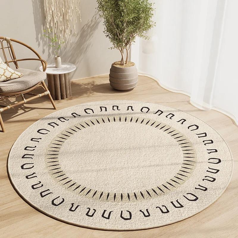 Living Room Round Carpet Chair Floor Mat Bedroom Bedside Foot Mats Japanese Minimalist Home Decoration Rug Alfombra De Salón