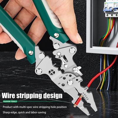 1 Stück Multifunktionale Faltbare Abisolierzange Crimpzange Kabelschneider Zange Elektriker Kabel Schneiden Verdrahten Ziehen Abisolierwerkzeuge