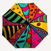 1pc pattern shapes Automatic Open/Close Umbrella with Windproof, 8-Rib Sturdy Canopy, Durable Ribs, Fashionable Design1253A