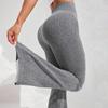 Spring and Autumn Women's High Waist and Abdominal Compression for Slimming, Three Dimensional Texture, Wide Thread Bellbottom Pants, Fitness