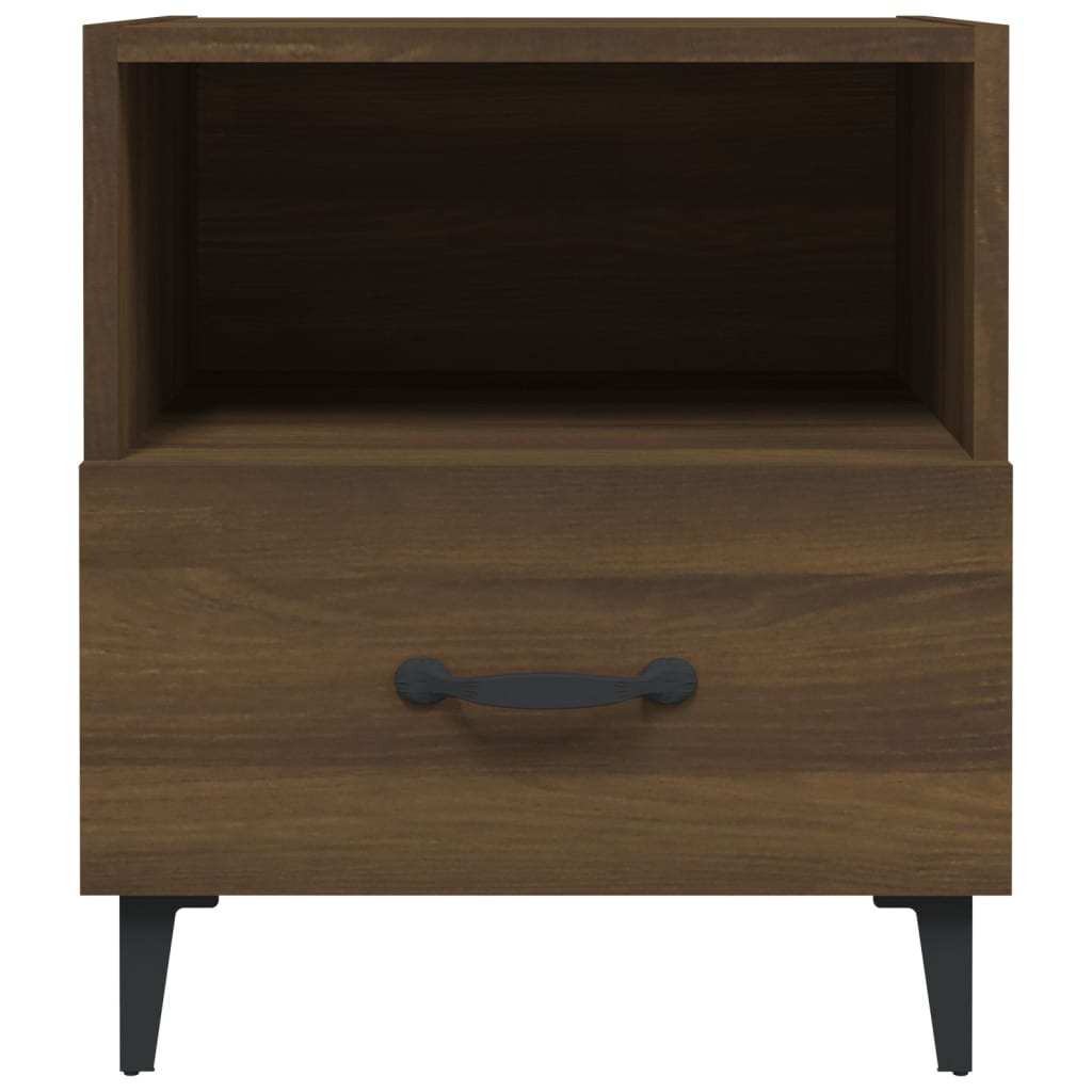 Nightstands 2 Pcs Brown Oak Effect Particleboard