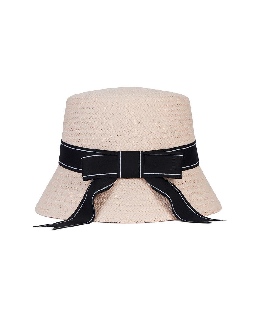 Bajal Ribbon Paper Bucket Hat Pink
