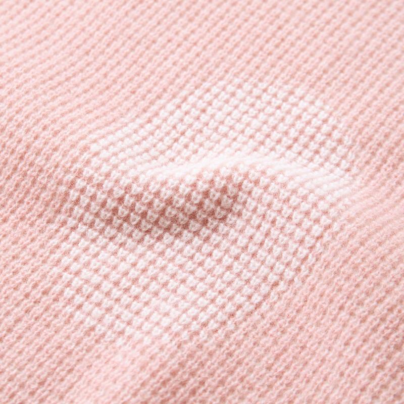 TUHUANG Women's Thickened Pure Wool Color-Block Semi-High Collar Knit Sweater