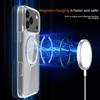 For IPhone17promax Magnetic Frosted Transparent 16plus for Apple Mobile Phone Case with Rotating Invisible Stand