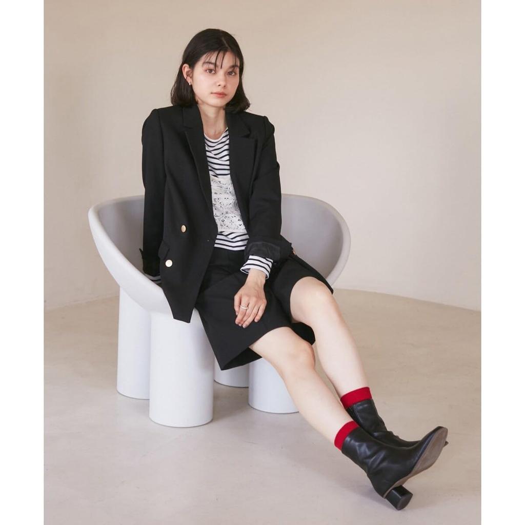 ROPE PICNIC Serge Perfect for Coordinating with Black Size 36 Wool-Like Shorts, Others, (01),