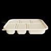 Biodegradable Corn Starch 6-Compartment Disposable Lunch Box