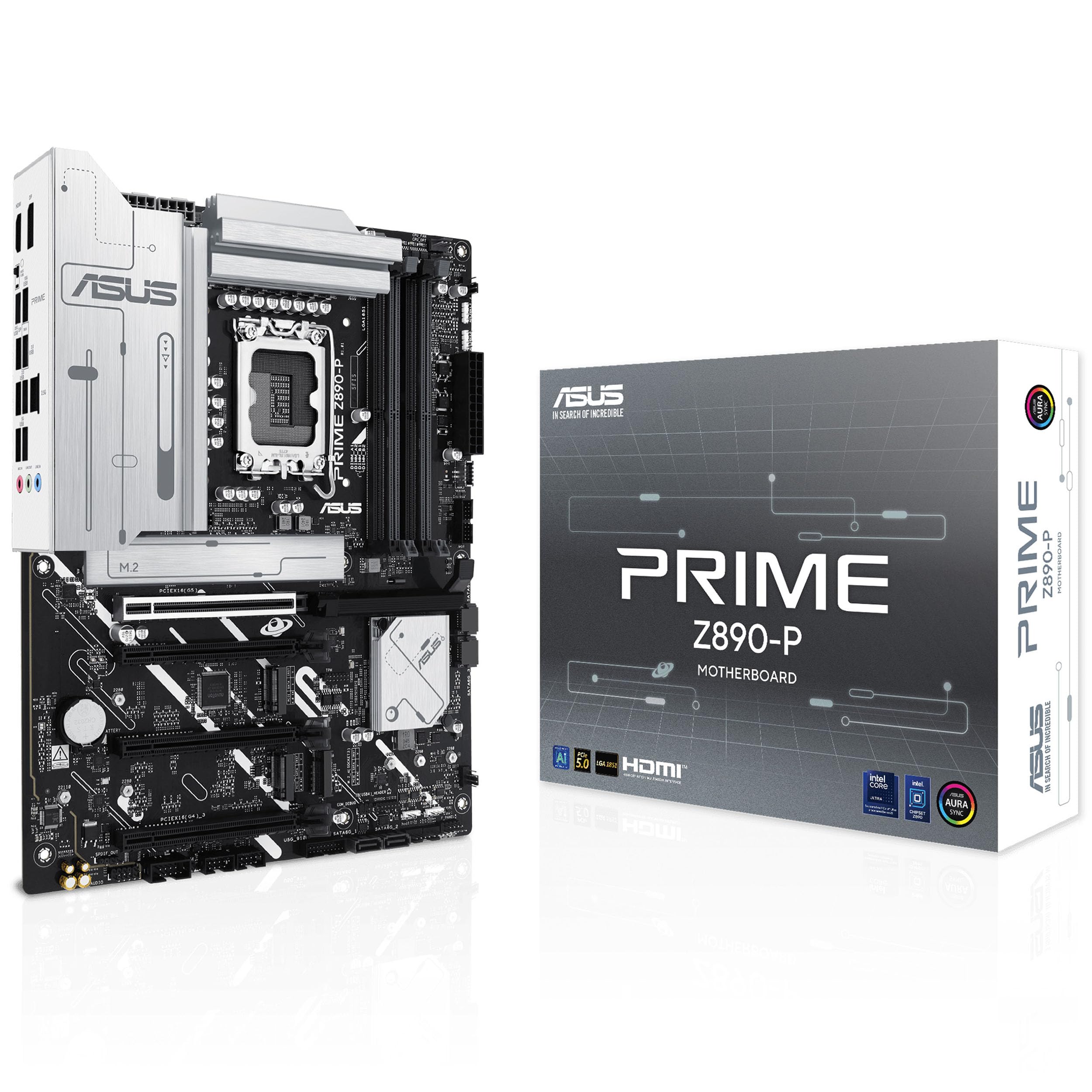 

ASUS Intel PRIME ATX Power DDR5 PCIe Next Generation Full USB 20Gbps 4 x PCIe Slot Z890-P Motherboard, 14+1+2+1 (80A) Stage, Slot, 5.0, GPU, Support,
