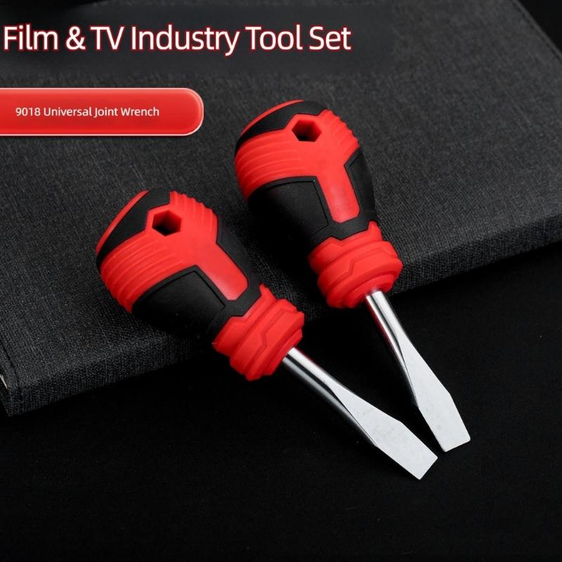 Camera Plate Screwdriver with Broad Tip and Grip Texture for Mount Hardware and Plate Screw Adjustment Work Tasks