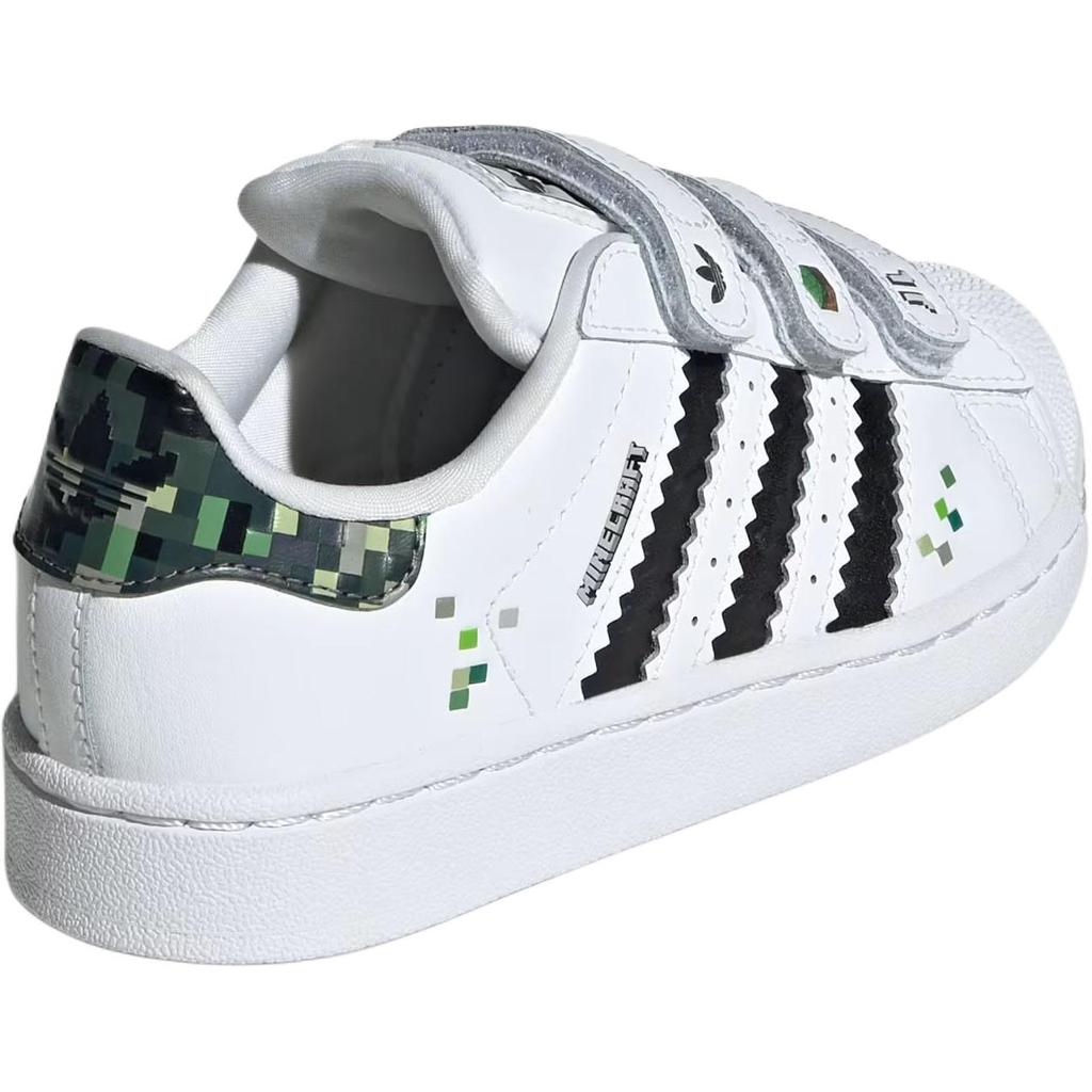 Minecraft X Adidas Superstar 2 C Creeper Kids Sneakers White Cloud-White Core-Black JQ8748