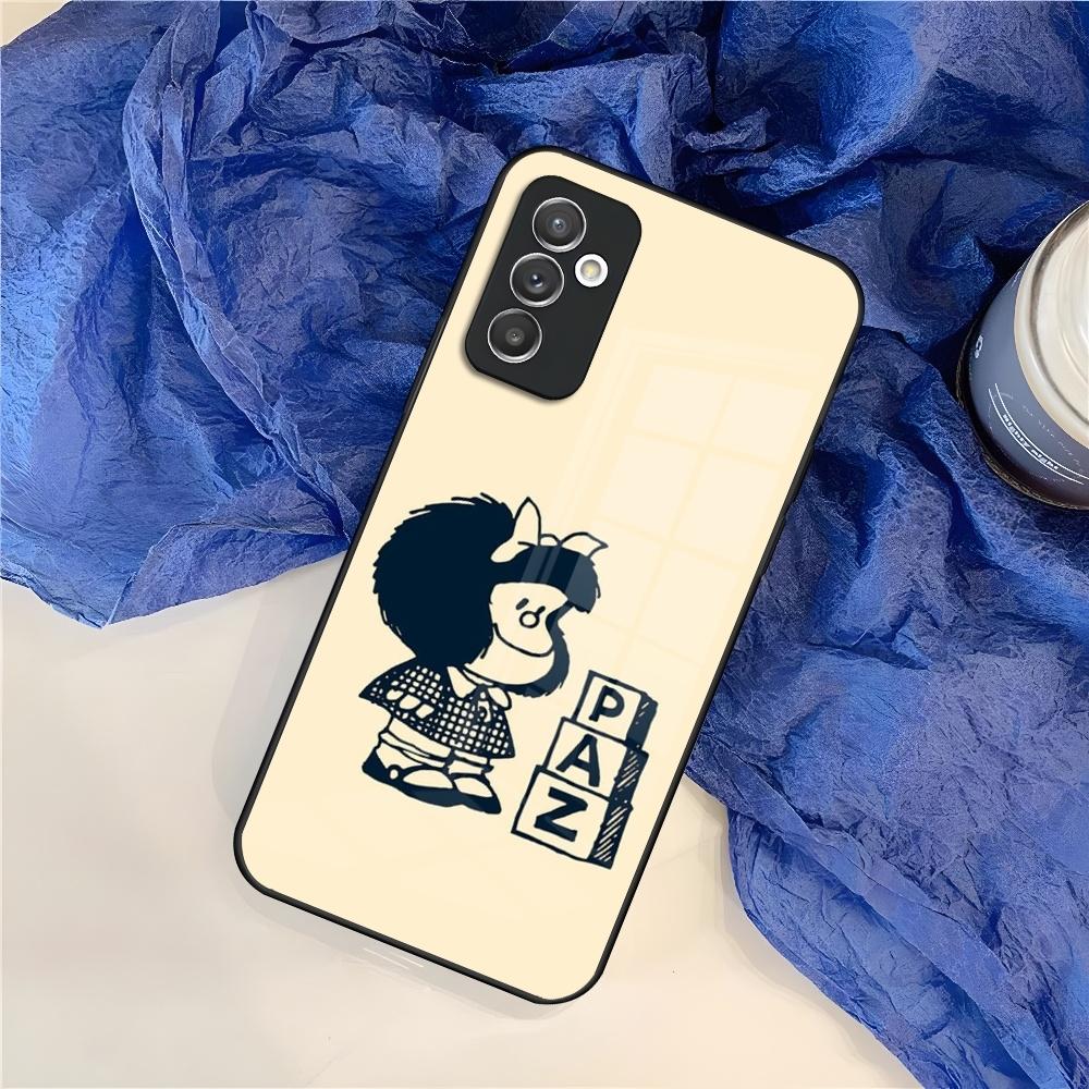 Mafalda Phone Case for Samsung S25 S24 S30 S21 S23 S20 S22 Fe S10 E S9 Note 20 Pro Ultra Plus glass Cover Samsung S30