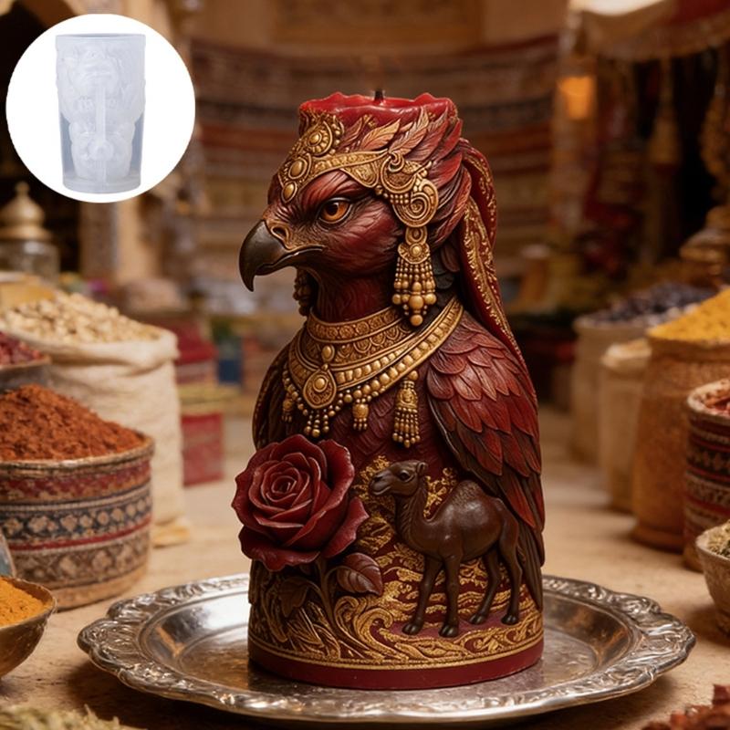 Silicone Candle Mould For Hawks And Autumn Leaf Shape