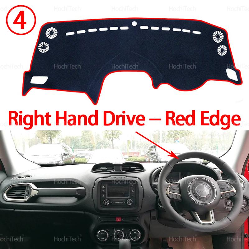 

For Jeep Renegade BU 2015-2023 Dashboard Cover Avoid Light Anti-Slip Anti-dirty Mat Pad Sunshade Dashmat Protect LHD RHD