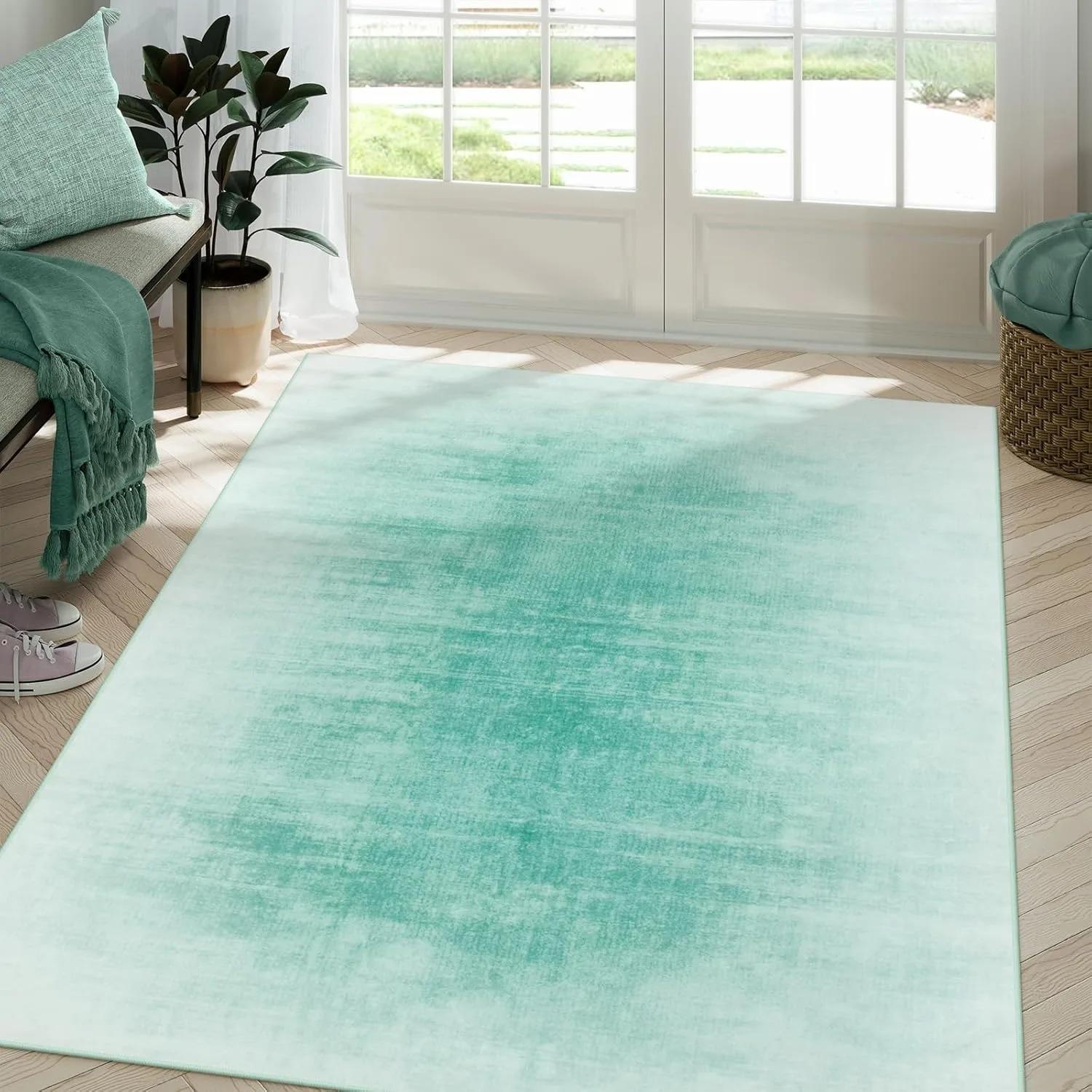 

Retro Pink Mediterranean Rug High-grade Healing Living Room Carpet Large Area Coffee Table Mats for Bedroom Bedside 50x80cm