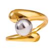 Anello Moderno Minimalista Vuoto Linea Irregolare Misura Flessibile Accessorio in Acciaio Inossidabile Per Occasioni Casual O Formali