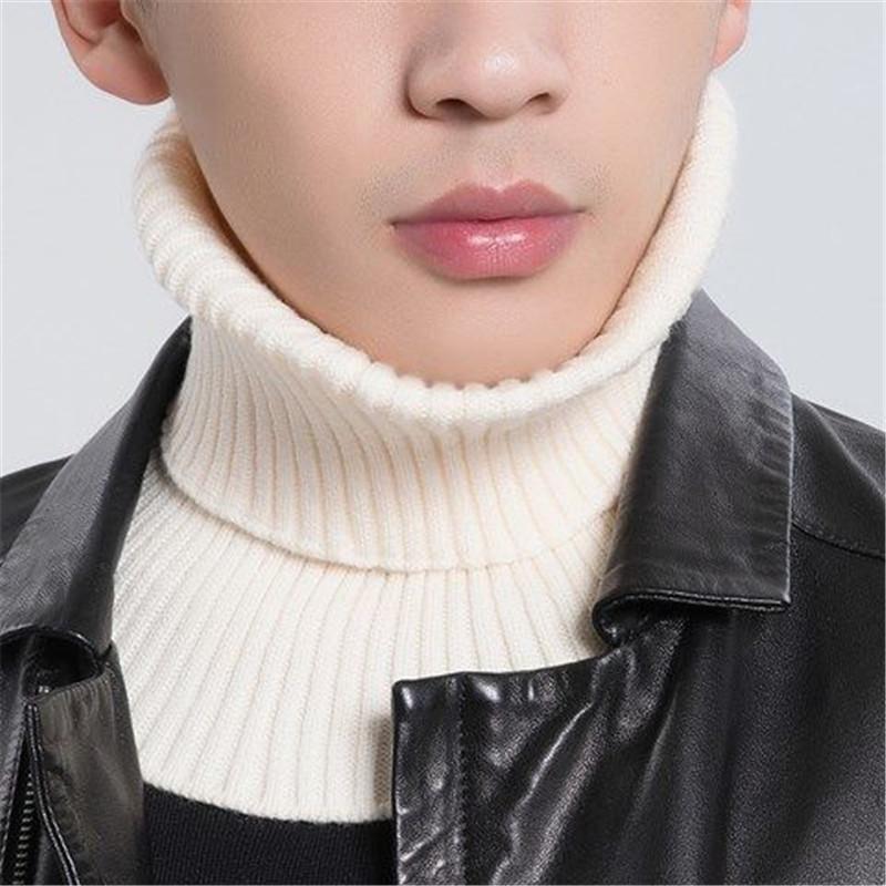 Scarf Men'S Pullover, Thermal Protection, Cervical Spine Neck Cover, Versatile Decorative False Collar, Knitted Fashion Wool
