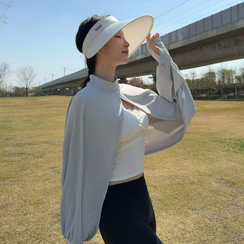 Women's UV Protection Summer Shawl: Breathable Long Sleeve Ice Silk Jacket for Cycling & Driving
