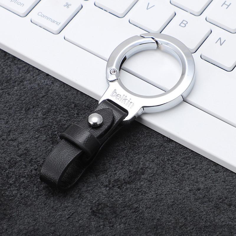 Personalized Anti Loss Key Pendant Leather Keychain Car Key Holder Portable Carabiner Waist Belt Buckle Durable Key Ring For Men