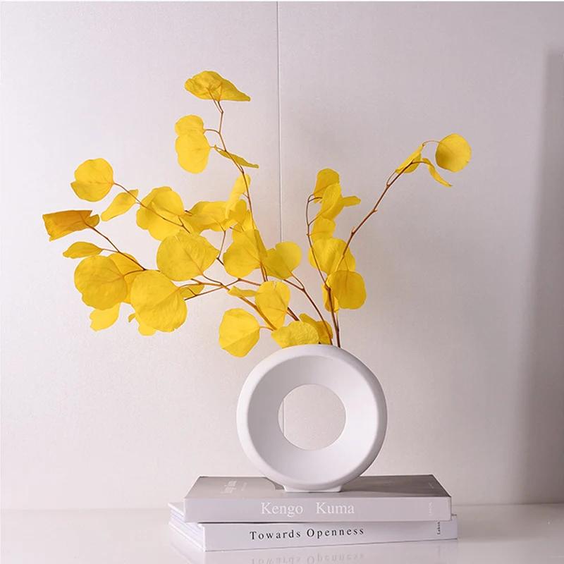 Ceramic Vase Natural Dried Flowers Pampas Phragmites Rabbit Tail Grass Bouquet Wedding Arrangement Christmas Home Decor Boho