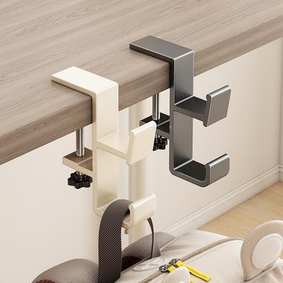 Student Desk Backpack Hook - No Drill, Strong Hold, No-Trace Hanging for Dorm or Office.