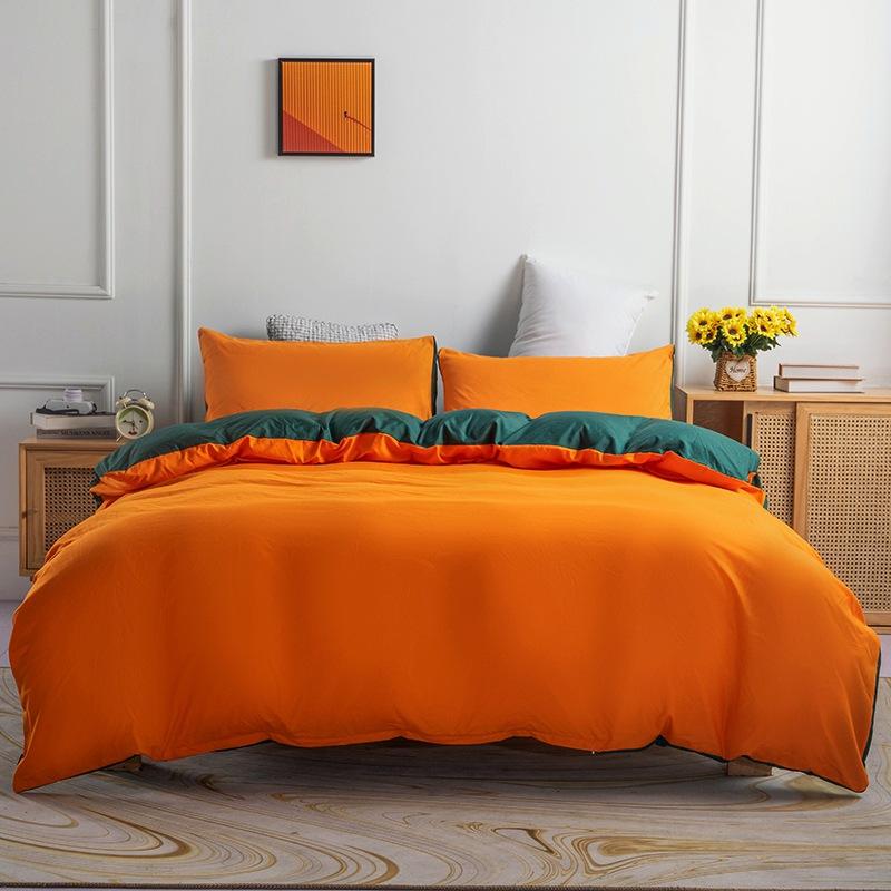 Comforter Set - 3 Pieces Duvet Cover Set Comfy Simple Style Soft Breathable Textured Durable Feel Bedding for All Seasons No Bed Sheet