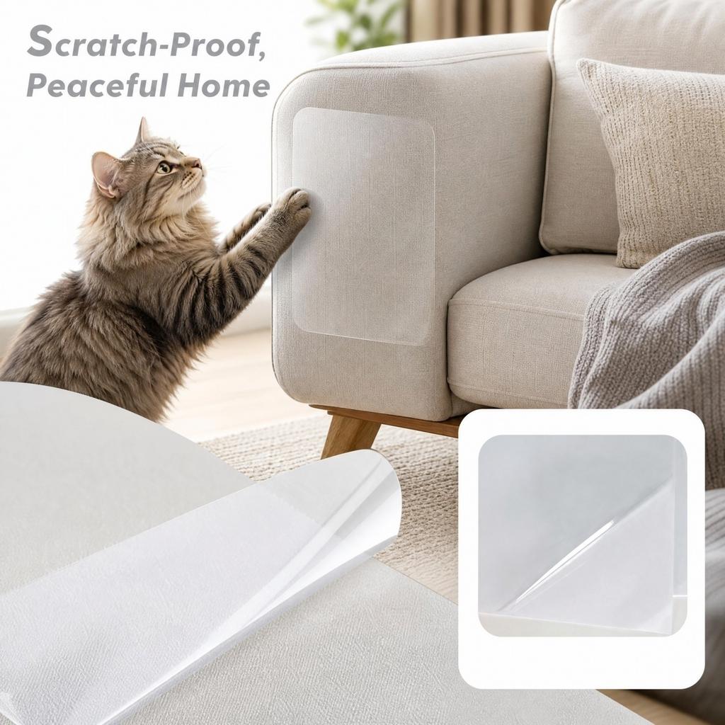 and Dog Furniture Protective Sticker - Removable Transparent Sofa Protector for Scratching and - Pet Scratch for Couch and Furniture