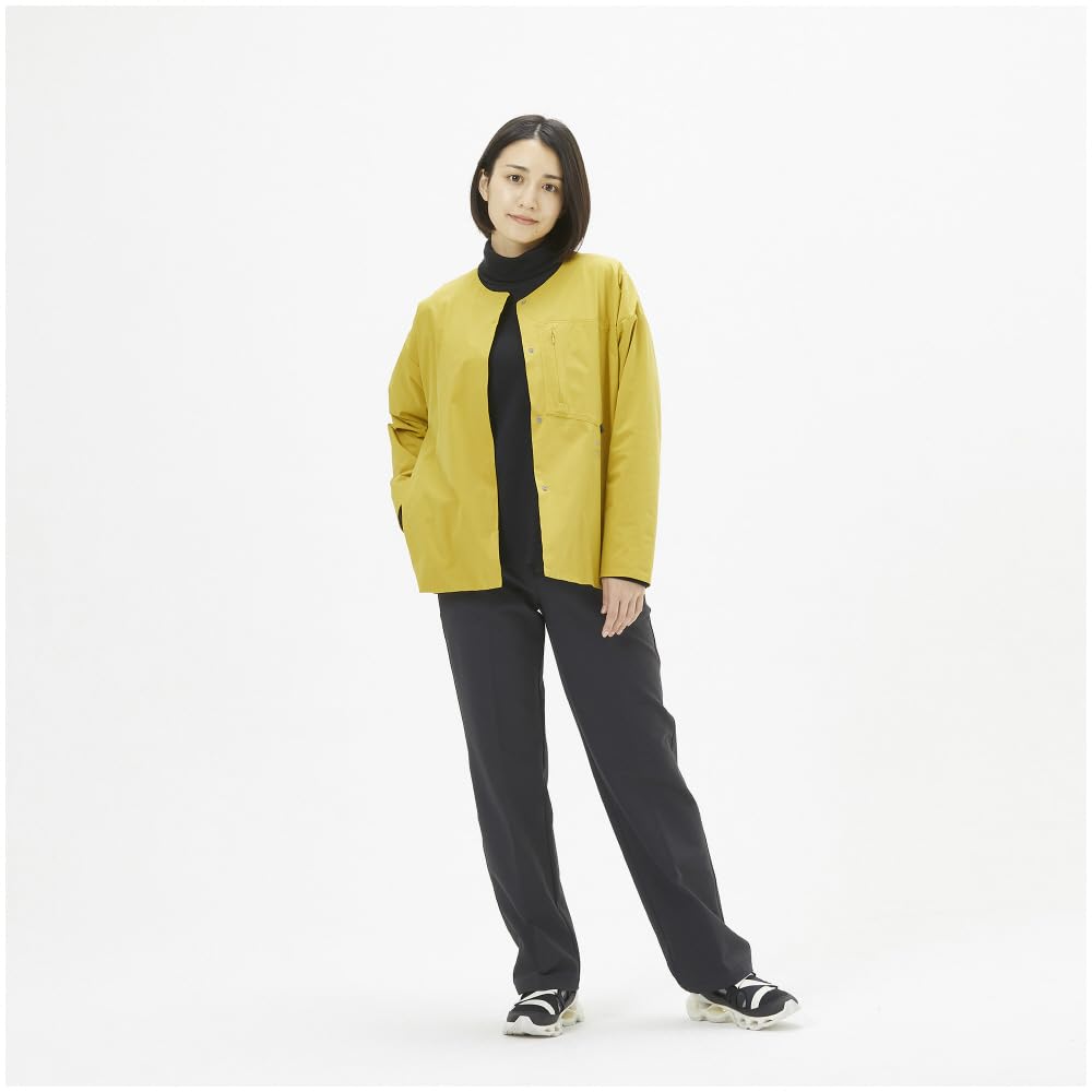 Mizuno Breath Thermo Thermal Mesh Short and Honey B2MEA731 Jacket, Moisture-Wicking Heat-Generating, Women's, Yellow,