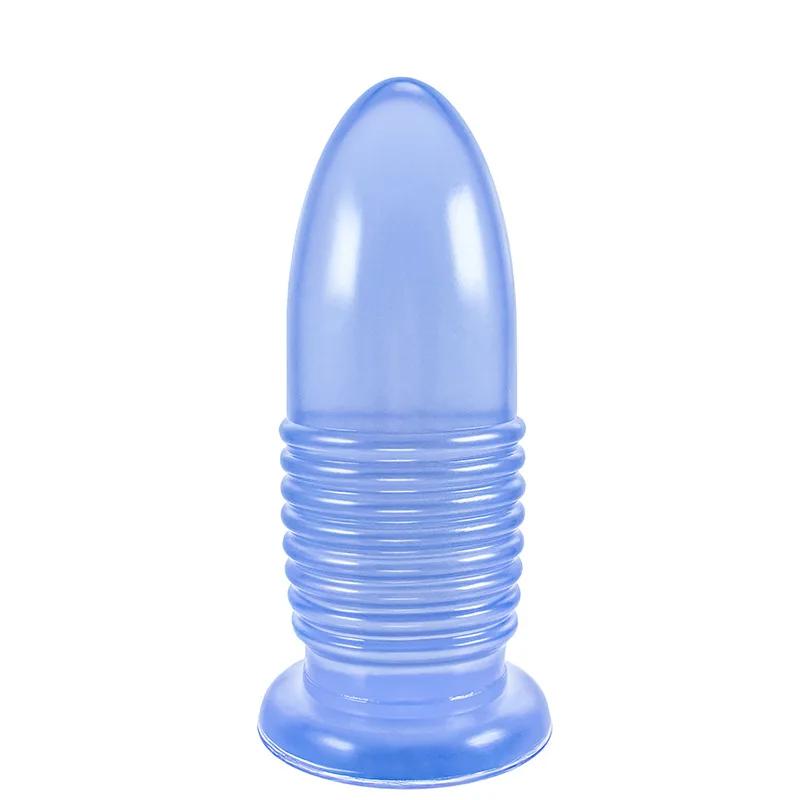 New Transparent Thick Anal Plug Adult Erotic Masturbation Massager  Expander for Unisex PVC Dildo Fisting Strap on Cock