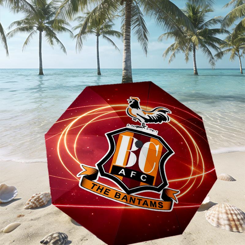 Bradford City AFC Print Umbrella Automatic Opening/ Closing - Portable Foldable Design - Daily use for Travel/Outdoor - Gift for Birthday