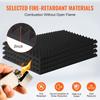 Acoustic Foam Panels 4 Pack 48 x 24 x 2 in for Studio Wall and Ceiling