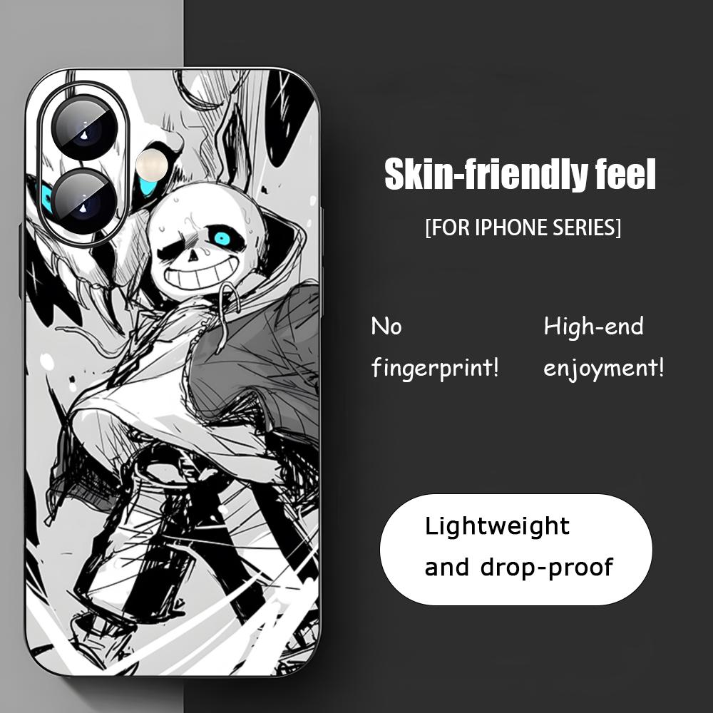Popular Pixel Game Undertale Phone Case For iPhone 16 15 14 13 12 11 X XR XS 8 Plus Mini Pro Max Soft black Shockproof Cover