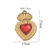 1 Piece 304 Stainless Steel Pendant Charm Red Heart Enamel 18K Gold Plated For DIY Necklace Bracelet Jewelry Making Findings