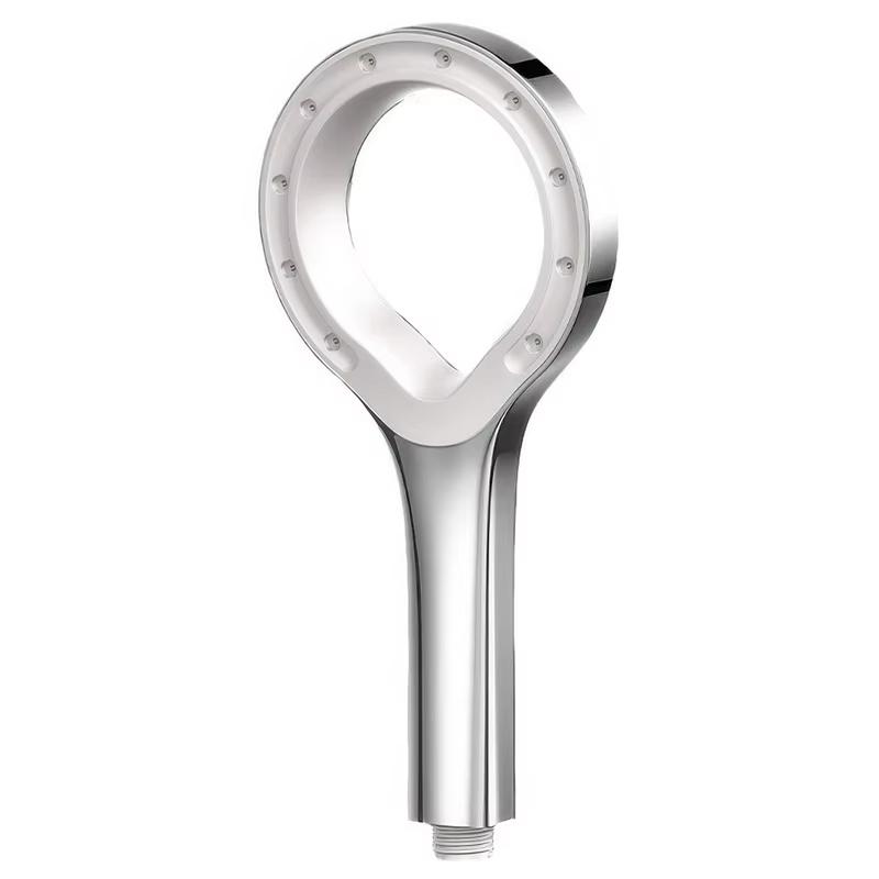 Adaptable ABS Plastic Faucet Exclusive Aesthetic Chrome Bathroom Shower Head Accessory