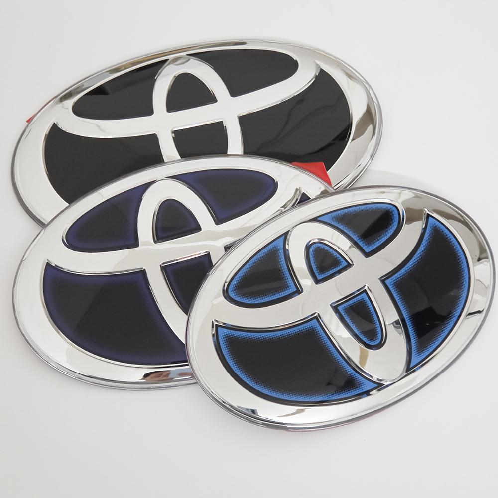 LJVZ5 Car Front Grille Crystal Self-adhesive Badge for Toyota RAV4 Camry Corolla Hilux Highlander Sienna Yaris Prius C-HR Trunk Emblem