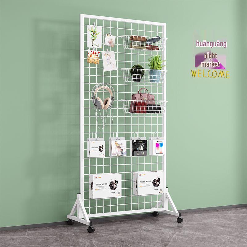 Space Frame Iron Mesh Storage Rack with Hooks and Shelves for Kindergarten