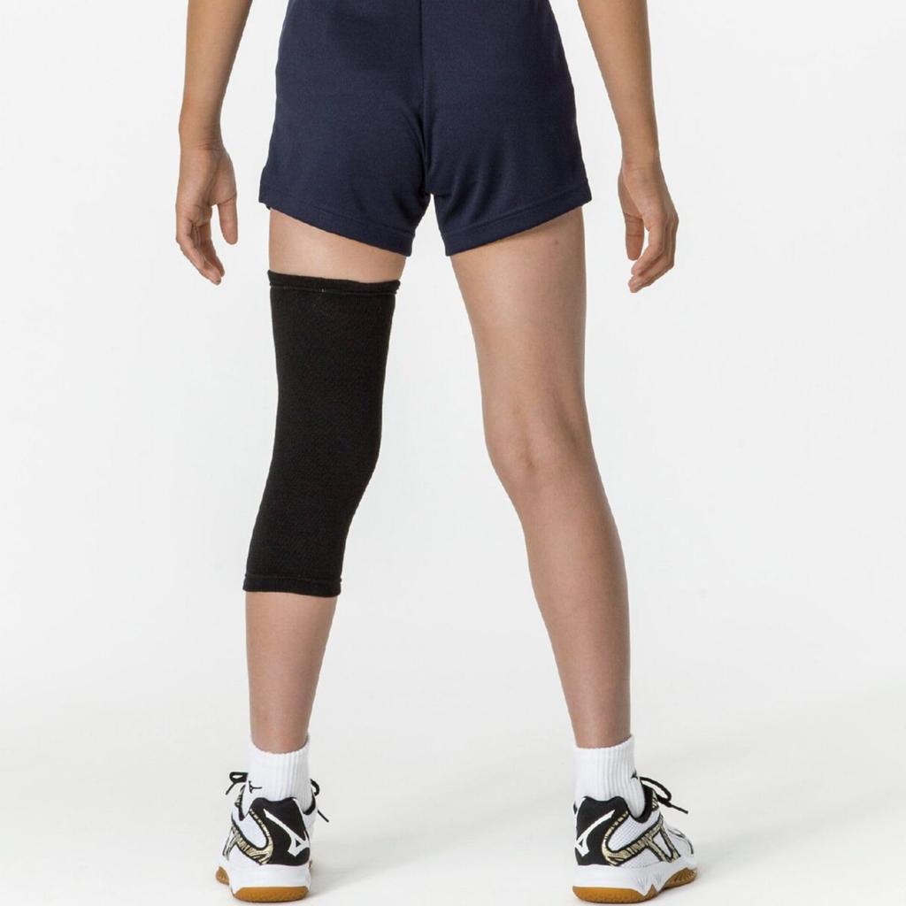 Mizuno Volleyball Knee No 1 Free V2MYA402 Support, Long, Pad, Piece, Junior, Black/Turquoise, Size,