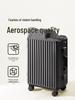 Aluminum Frame Suitcase with Silent Wheels - Wear-Resistant, 24-Inch Boarding Luggage for Students and Travelers