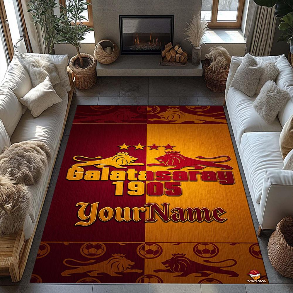 Galatasaray Customizable Name Floor Mat Suitable For Study Room Living Rooms Entryway Balcony Antislip Carpet Anime Office Decor