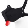 Cachorro Juego Perro Cosplay Máscara Capucha Media Cara Bondage Bozal Máscara con Lengua Perro Esclavo Cosplay Boca de Perro
