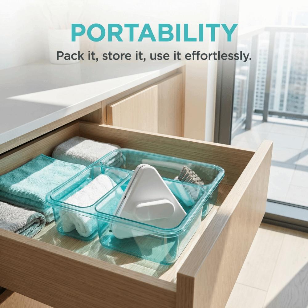 Durable Glass Artifact Cleaning Cotton Easy To Clean Magnetic Adjustment Cleaning Kit Outside