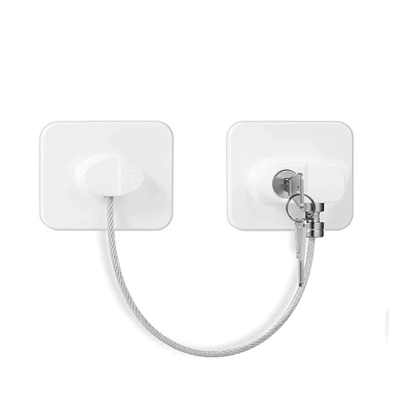 Baby Safe Refrigerator Lock with Key Code Lock Baby Safety Cabinet Lock Sliding Wardrobe Door Lock Home Limiter2028 белый