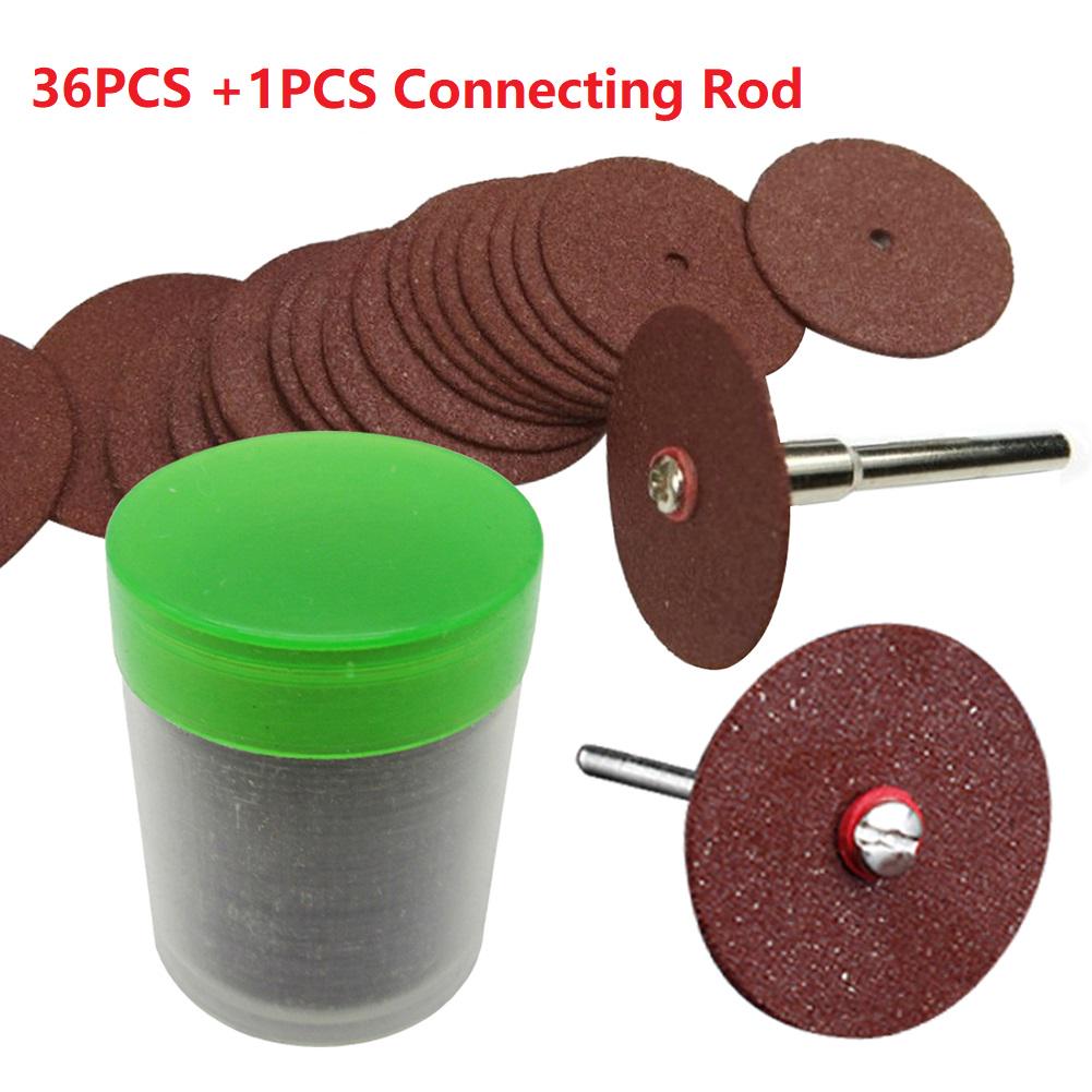 36Pcs 24mm Cutting Disc Circular Saw Blade Grinding Wheel And 1pcs Connecting Rod Grinding Wheels Cut-off Wheel For Rotary Tools