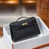Mini Handbag Top Handle Crossbody Bag Genuine Leather Kelly Style Women Daily Use